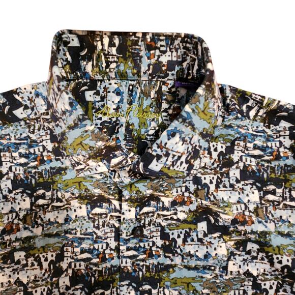 Alan Flusser Button Down Men's Casual button-up dress shirt sz Large - Picture 6 of 12